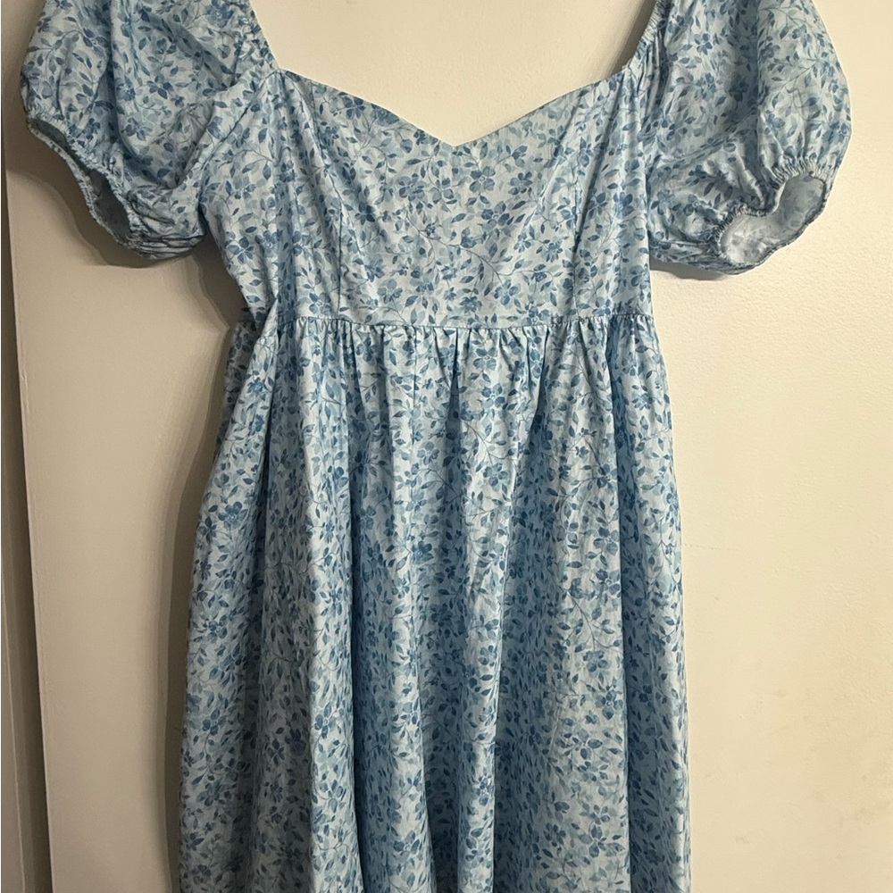 Altard State Light Blue Floral Dress Size Medium